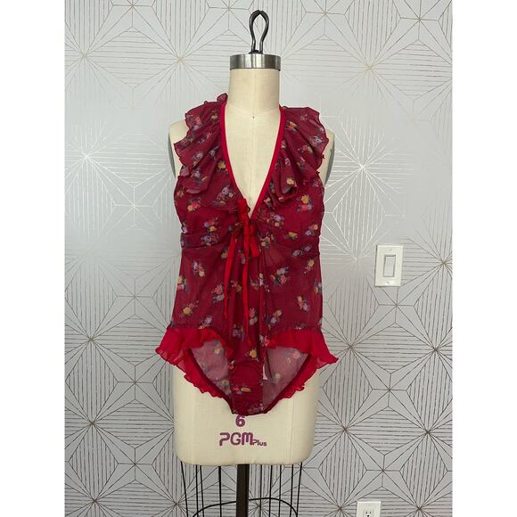 NWT We are HAH Butterfly Lingerie Bodysuit Coquette Fairy Whimsical Small $78 - Picture 13 of 14